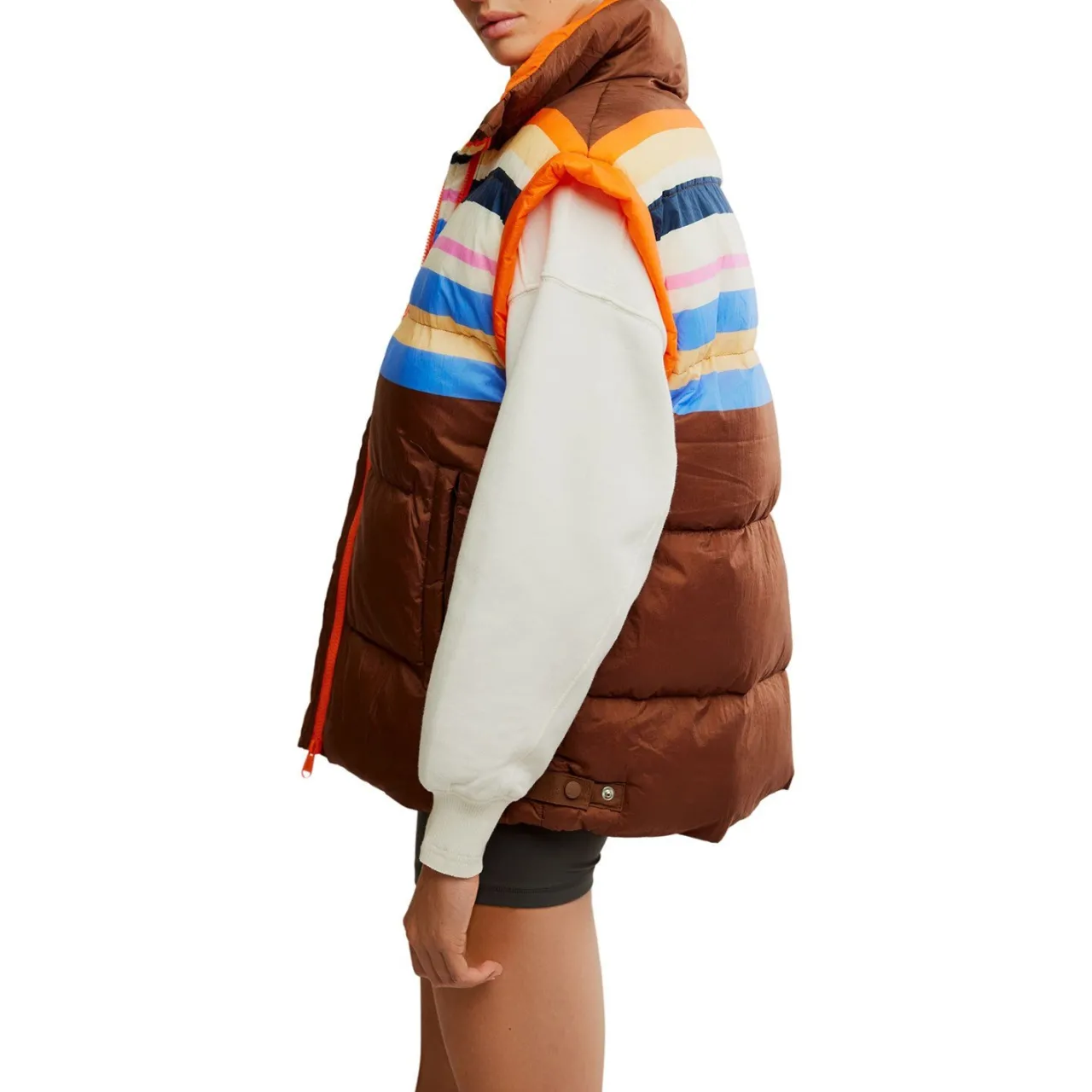 Free People Printed In A Bubble Vest - Women's-Women Casual Clothing