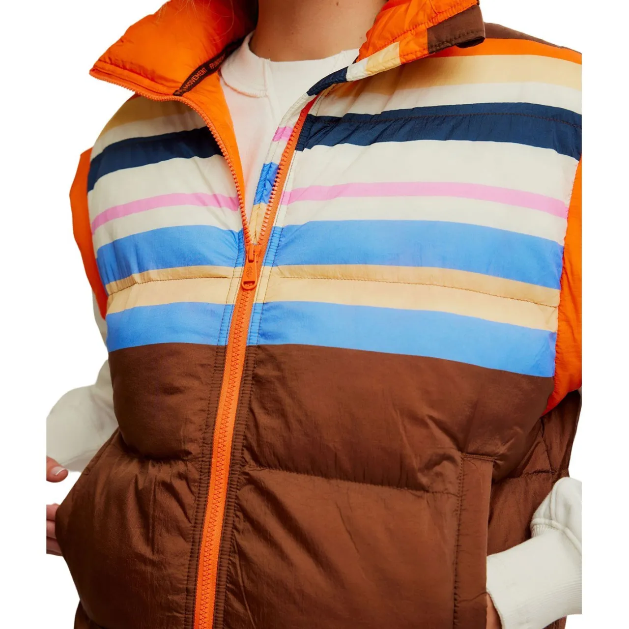 Free People Printed In A Bubble Vest - Women's-Women Casual Clothing