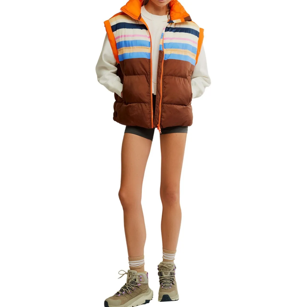 Free People Printed In A Bubble Vest - Women's-Women Casual Clothing