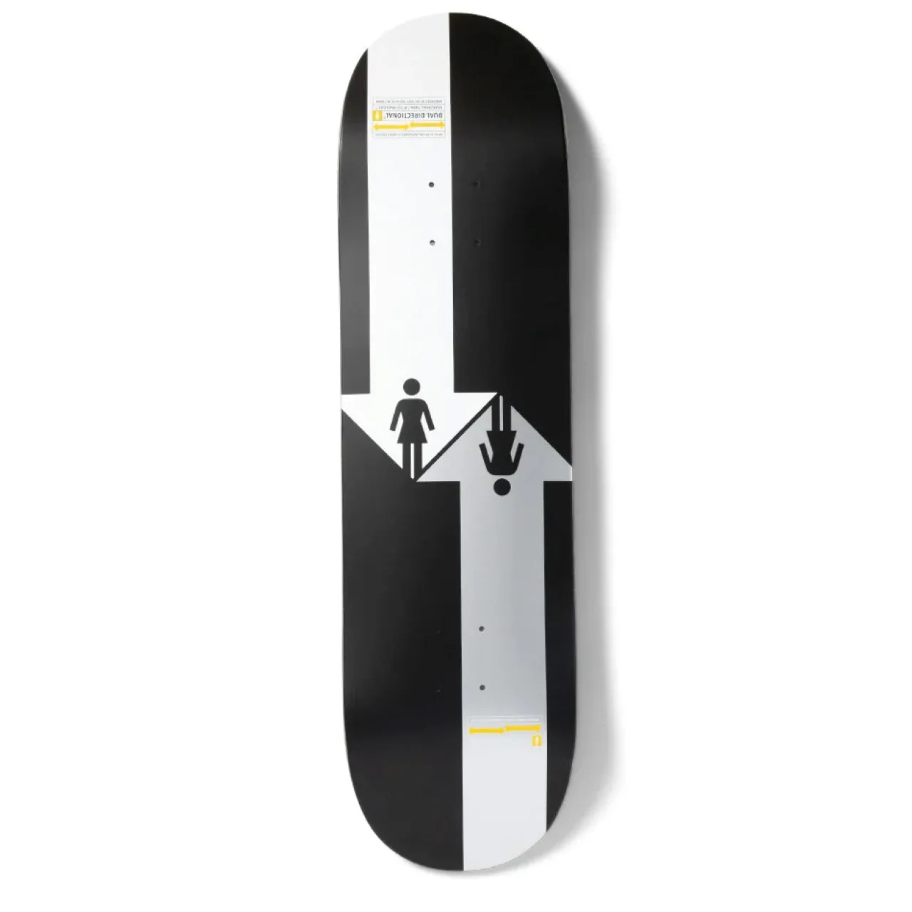 Girl McCrank Dual-Directional Black 8.5 Skateboard Deck- Decks