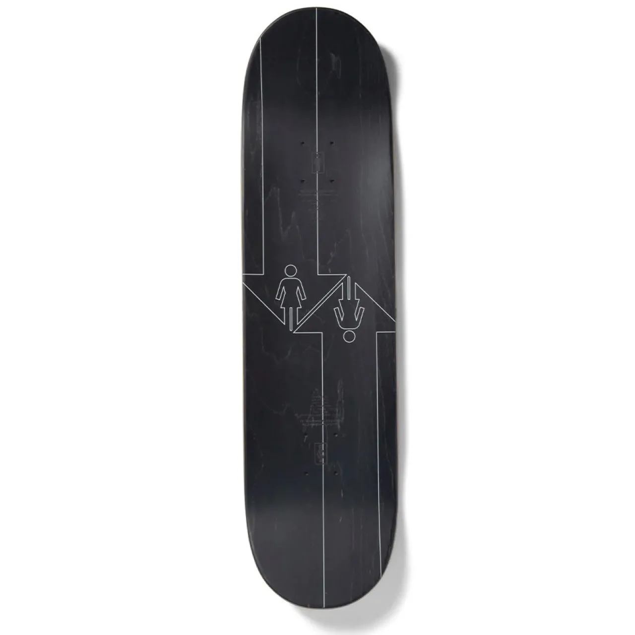 Girl McCrank Dual-Directional Black 8.5 Skateboard Deck- Decks