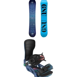 GNU Asym Pro Choice C3 Snowboard + Bent Metal Stylist Snowboard Bindings - Women's 2025- Snowboards With Bindings|Snowboard Packages