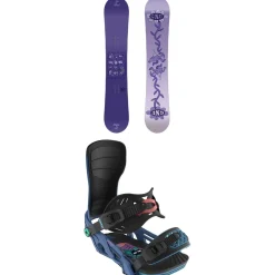 GNU Asym Velvet C2 Snowboard + Bent Metal Stylist Snowboard Bindings - Women's 2025- Snowboards With Bindings|Snowboard Packages