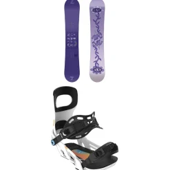 GNU Asym Velvet C2 Snowboard + Bent Metal Beam Snowboard Bindings - Women's 2025- Snowboards With Bindings|Snowboard Packages