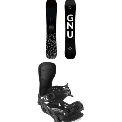 GNU Banked Country C3 Snowboard + Bent Metal Axtion Snowboard Bindings 2025- Snowboards With Bindings|Snowboard Packages