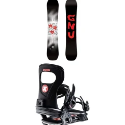 GNU C-Money C3 Snowboard + Bent Metal Joint Snowboard Bindings 2025- Snowboards With Bindings|Snowboard Packages