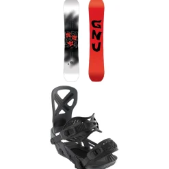 GNU Money C2E Snowboard + Bent Metal Anvil Snowboard Bindings 2025- Snowboards With Bindings|Snowboard Packages