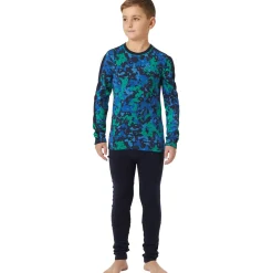 Helly Hansen Graphic Lifa Merino Midweight Baselayer Set - Kids'-Kids Girls Snow Clothing|Boys Snow Clothing