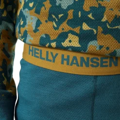 Helly Hansen Graphic Lifa Merino Midweight Baselayer Set - Kids'-Kids Girls Snow Clothing|Boys Snow Clothing