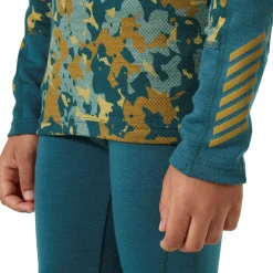 Helly Hansen Graphic Lifa Merino Midweight Baselayer Set - Kids'-Kids Girls Snow Clothing|Boys Snow Clothing