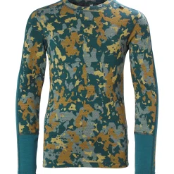 Helly Hansen Graphic Lifa Merino Midweight Baselayer Set - Kids'-Kids Girls Snow Clothing|Boys Snow Clothing