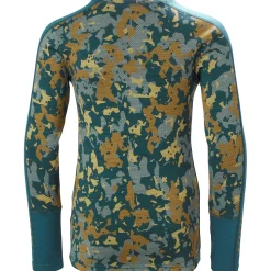 Helly Hansen Graphic Lifa Merino Midweight Baselayer Set - Kids'-Kids Girls Snow Clothing|Boys Snow Clothing