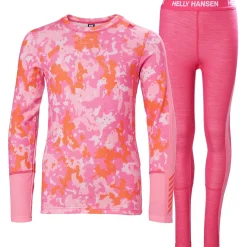 Helly Hansen Graphic Lifa Merino Midweight Baselayer Set - Kids'-Kids Girls Snow Clothing|Boys Snow Clothing