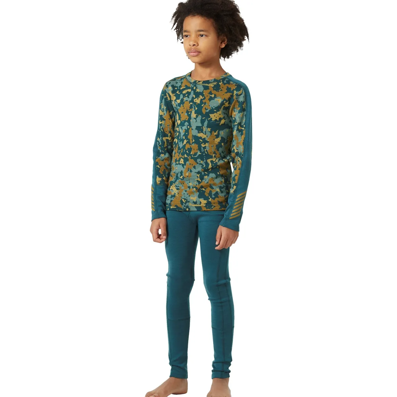 Helly Hansen Graphic Lifa Merino Midweight Baselayer Set - Kids'-Kids Girls Snow Clothing|Boys Snow Clothing