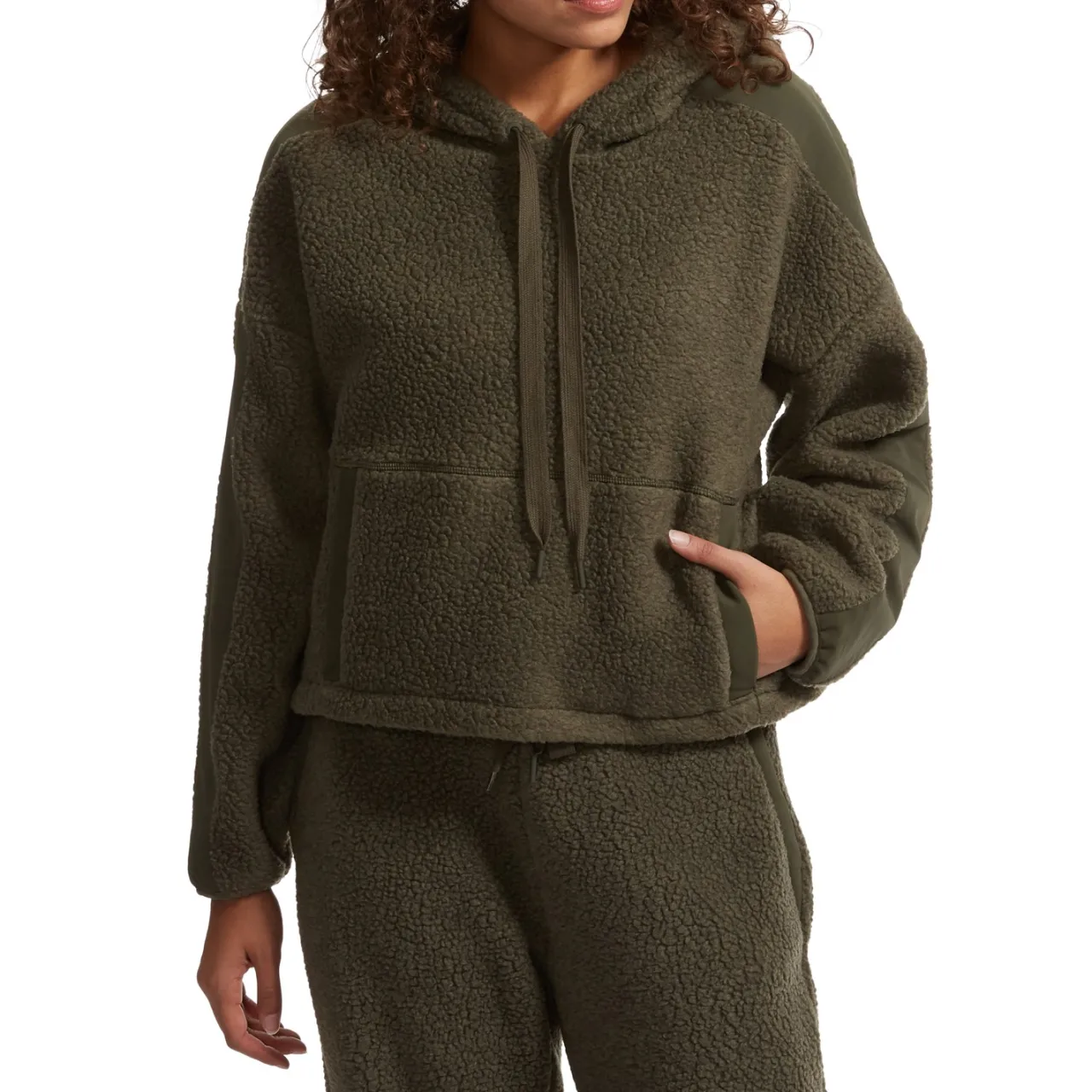 Holden Oversized Shearling Hoodie - Women's-Women Casual Clothing|Sweatshirts & Fleece