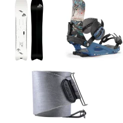 Jones Ultralight Hovercraft 2.0 Splitboard + Union Charger Pro Splitboard Bindings + Nomad Pro Universal Tail Clip Splitboard Skins 2025- Splitboard Packages|Backcountry Snowboarding