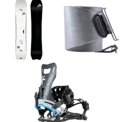Jones Ultralight Stratos Splitboard + Nomad Pro Quick Tension Tail Clip Splitboard Skins + Karakoram Nomad + Split Interface Splitboard Bindings 2025- Splitboard Packages|Backcountry Snowboarding