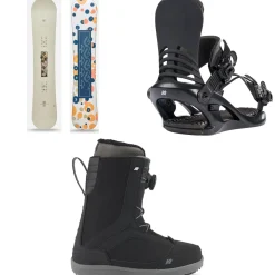 K2 First Lite Snowboard + Cassette Snowboard Bindings + Haven Snowboard Boots - Women's 2025- Snowboards, Bindings & Boots|Snowboard Packages