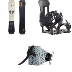 K2 Freeloader Splitboard + Burton Hitchhiker Splitboard Bindings  + evo x Pomoca Pro Glide Splitboard Skins 2025- Splitboard Packages|Backcountry Snowboarding