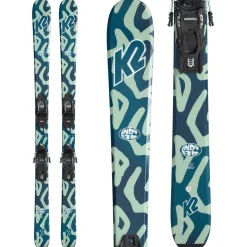 K2 Indy Skis + FDT 7.0 Bindings - Kids' 2025-Kids Skis|Kids Ski Packages