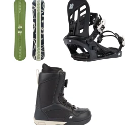 K2 Kandi Snowboard + You+H Snowboard Bindings + You+H Snowboard Boots - Kids' 2025-Kids Kids Snowboard Packages|Snowboard Packages