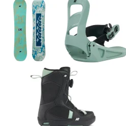 K2 Lil Kat Snowboard + Lil Kat Snowboard Bindings + Lil Kat Snowboard Boots - Kids' 2025-Kids Kids Snowboard Packages|Snowboard Packages