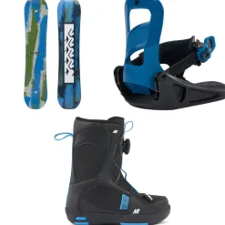 K2 Lil Mini Snowboard + Mini Turbo Snowboard Bindings + Mini Turbo Snowboard Boots - Kids' 2025-Kids Kids Snowboard Packages|Snowboard Packages