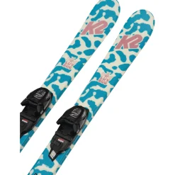 K2 Luv Bug Skis + FDT 7.0 Bindings - Kids' 2024-Kids Skis|Kids Ski Packages