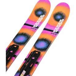 K2 Omen Jr Skis + FDT 4.5 Large Plate Bindings - Kids' 2025-Kids Skis|Kids Ski Packages