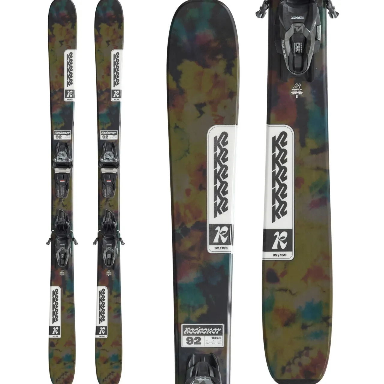 K2 Reckoner 92 Skis + Squire 10 D Quickclik Free Bindings 2025- Skis With Bindings|Ski Packages