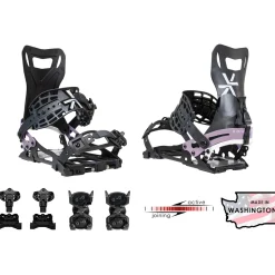 Karakoram Nomad-W + Split Interface Splitboard Bindings - Women's 2025- Backcountry Snowboarding|Snowboard Bindings