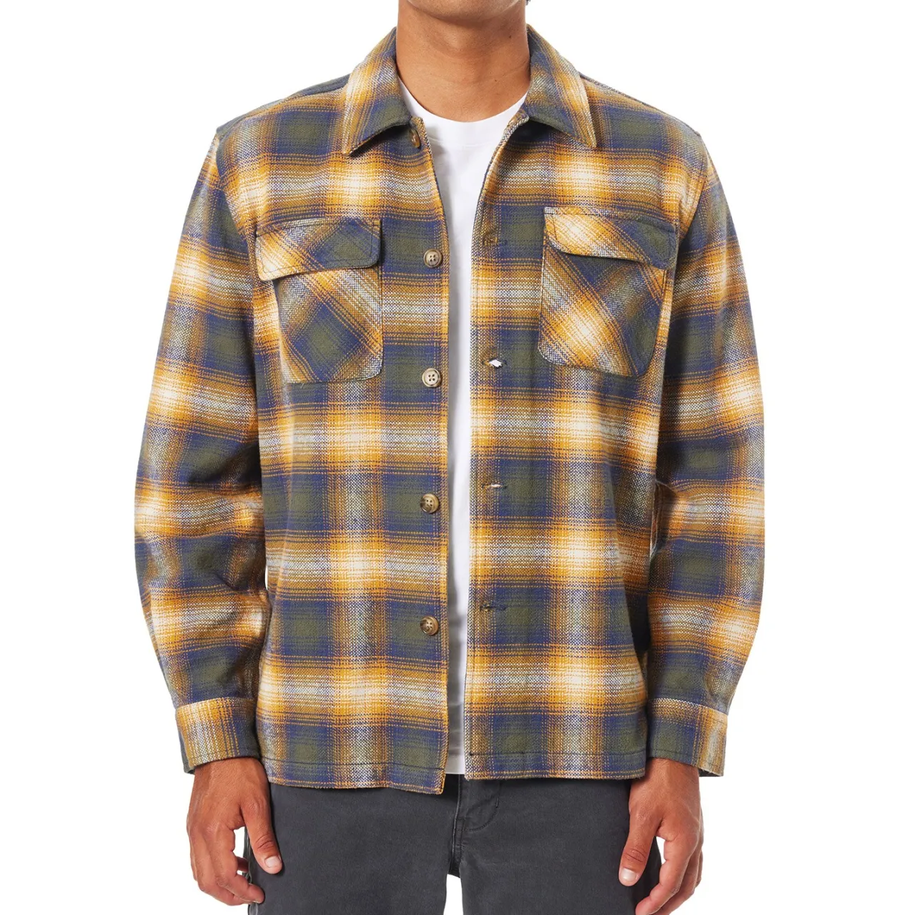 Katin Shiloh Solid Flannel - Men's- Casual Clothing|Shirts