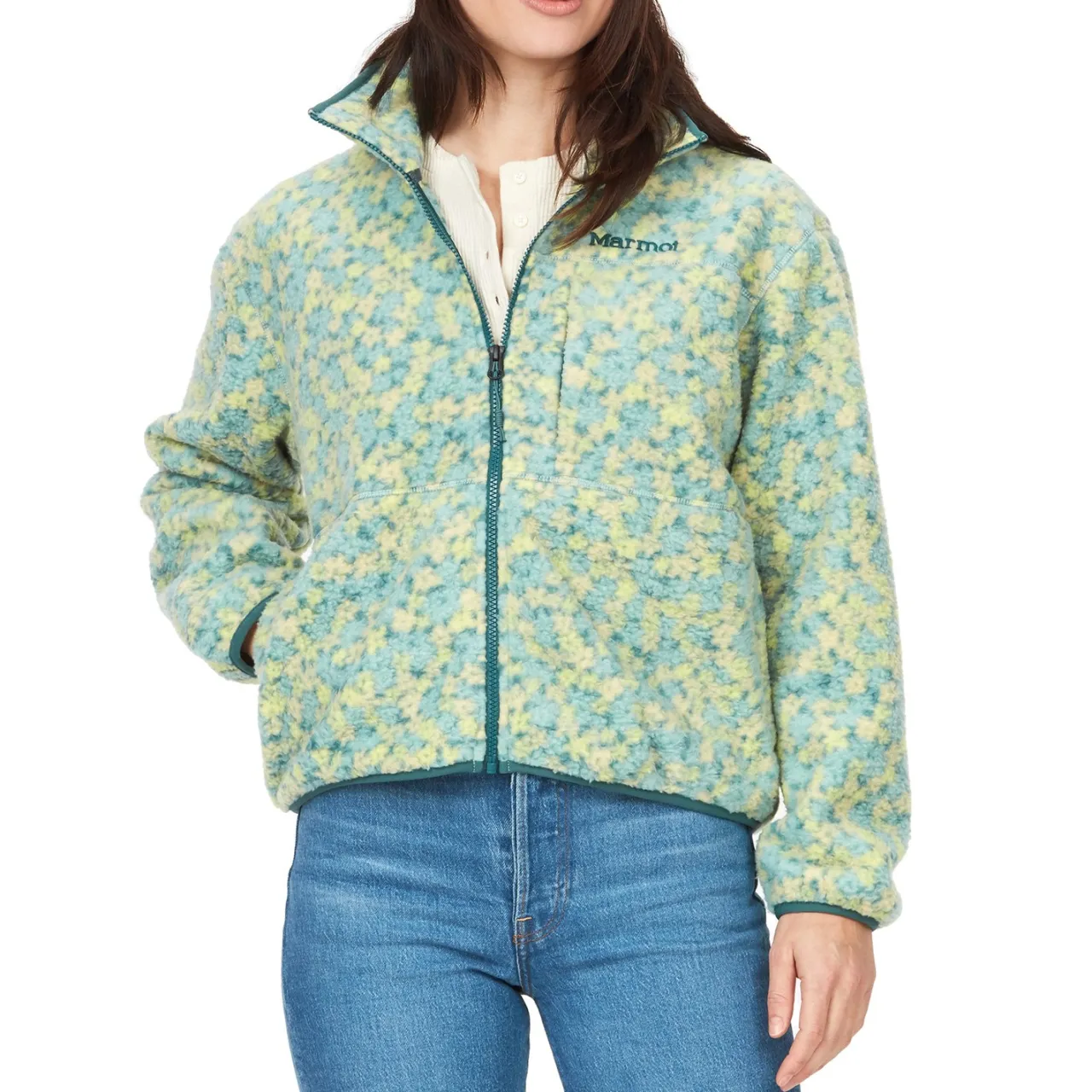 Marmot Aros Printed Fleece Jacket - Women's-Women Casual Clothing|Snow Clothing