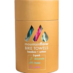 mountainFLOW eco-wax Bamboo and Cotton Bike Towels - 3 Pack- Cleaning Supplies