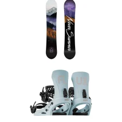 Never Summer Lady FR Snowboard + Flux EM Snowboard Bindings - Women's 2025- Snowboards With Bindings|Snowboard Packages