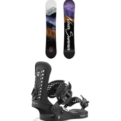 Never Summer Lady FR Snowboard + Union Trilogy Classic Snowboard Bindings - Women's 2025- Snowboards With Bindings|Snowboard Packages