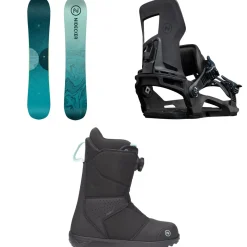 Nidecker Elle Snowboard + Muon-W Snowboard Bindings + Sierra Snowboard Boots - Women's 2025- Snowboards, Bindings & Boots|Snowboard Packages