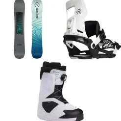 Nidecker Merc Snowboard + Muon-X Snowboard Bindings + Cascade Snowboard Boots 2025- Snowboards, Bindings & Boots|Snowboard Packages