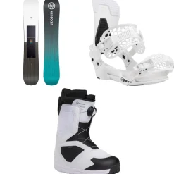 Nidecker Score Snowboard + Kaon Snowboard Bindings + Cascade Snowboard Boots 2025- Snowboards, Bindings & Boots|Snowboard Packages