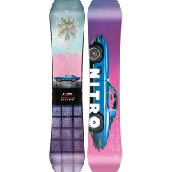 Nitro Cheap Thrills Snowboard + Rambler Snowboard Bindings 2025- Snowboards With Bindings|Snowboard Packages