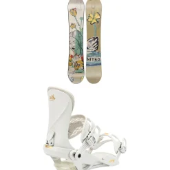 Nitro Mercy Snowboard + Ivy Snowboard Bindings - Women's 2025- Snowboards With Bindings|Snowboard Packages