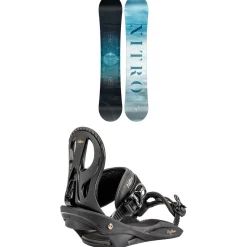 Nitro Mystique Snowboard + Rythm Snowboard Bindings - Women's 2025- Snowboards With Bindings|Snowboard Packages