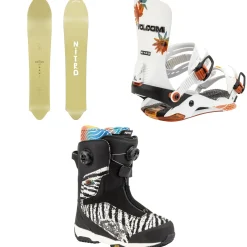 Nitro Pow Snowboard + Phantom Snowboard Bindings + Skylab Boa Snowboard Boots 2025- Snowboards, Bindings & Boots|Snowboard Packages