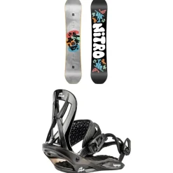 Nitro Ripper Snowboard + Mini Charger Snowboard Bindings - Kids 2025-Kids Kids Snowboard Packages|Snowboard Packages