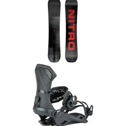 Nitro Team Pro Snowboard + Team Snowboard Bindings 2025- Snowboards With Bindings|Snowboard Packages
