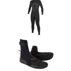 O'Neill 4/3 Epic Back Zip Wetsuit - Women's + 3mm Heat RT Wetsuit Boots- Wetsuit Kits
