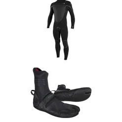 O'Neill 4/3+ Psycho Tech Chest Zip Wetsuit + 3/2 Psycho Tech Split Toe Wetsuit Boots- Wetsuit Kits