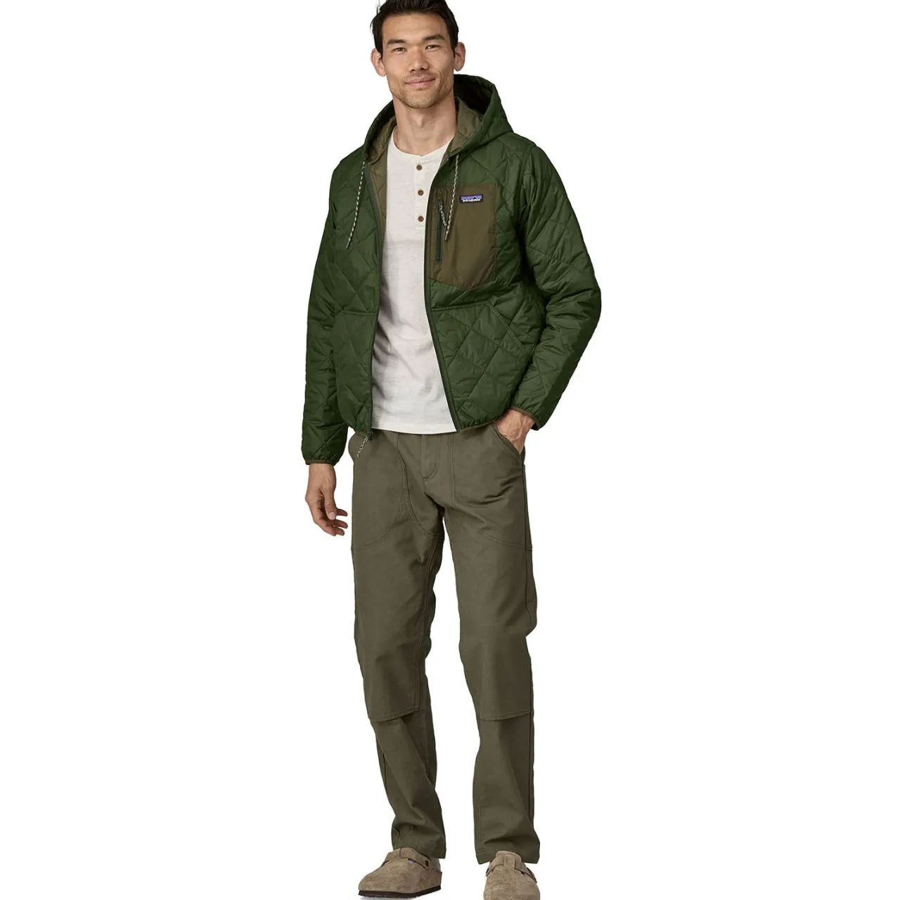 Patagonia Diamond Quilted Bomber Hoodie - Men's- Casual Clothing|Sweatshirts & Fleece