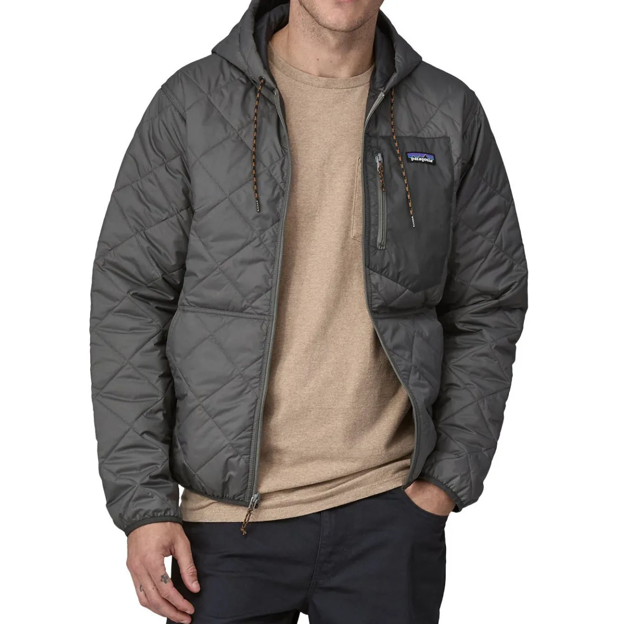Patagonia Diamond Quilted Bomber Hoodie - Men's- Casual Clothing|Sweatshirts & Fleece