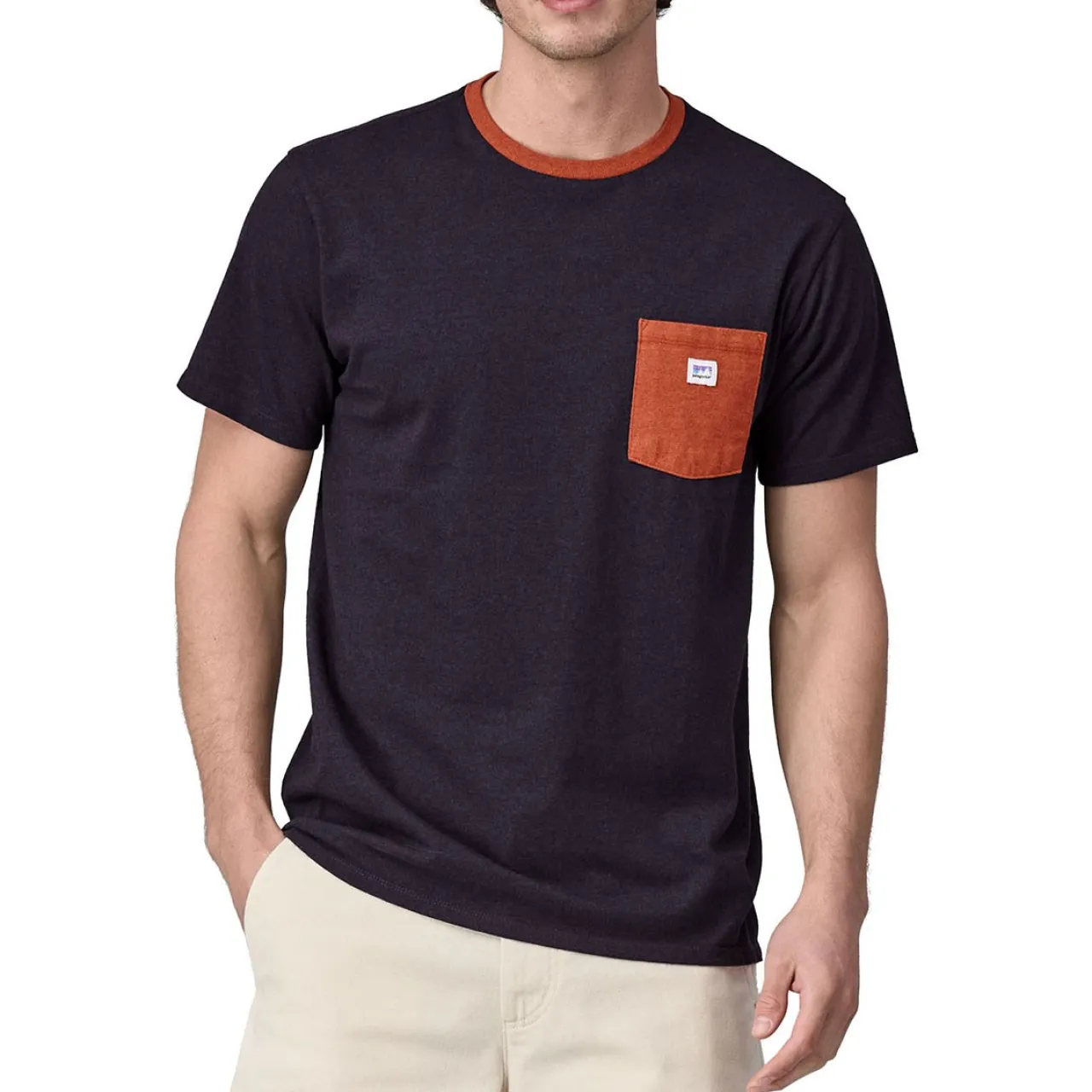 Patagonia Shop Sticker Pocket Responsibili T-Shirt - Men's- Casual Clothing|T-Shirts